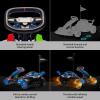 24V Electric Go Kart for Kids, Electric Drift Kart Outdoor Race Car, Ride on Toy Drifting Car with 2x200w Motors, 7.5 Mph Speed, Length Adjustment (Blue) view 4