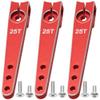 3Pack Vgoohobby 25T Servo Arm Horn Aluminum 25 Teeth Steering Arms Compatible with Futaba Hitec Savox Power HD Servo Motors Fit RC Crawler Car Airplane Plane Boat (1.75inch,Red) view 1
