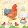 9 in 1 Chicken Stuffed Animal Set, Stuffed Chicken Plush Toy Egg Laying Hen with Zipper and Baby Chicks Plush Chickens, Eggs and Coop Chicken Toys for Kids Girls Boys Birthday Easter Stuffers Gifts view 3