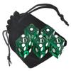 Authentic Las Vegas Casino Dice Craps Stick Sets with Matching Serial Numbers 5-Dice ... Plus Storage Pouch - The D (Green Polished) view 1