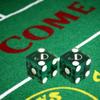 Authentic Las Vegas Casino Dice Craps Stick Sets with Matching Serial Numbers 5-Dice ... Plus Storage Pouch - The D (Green Polished) view 4