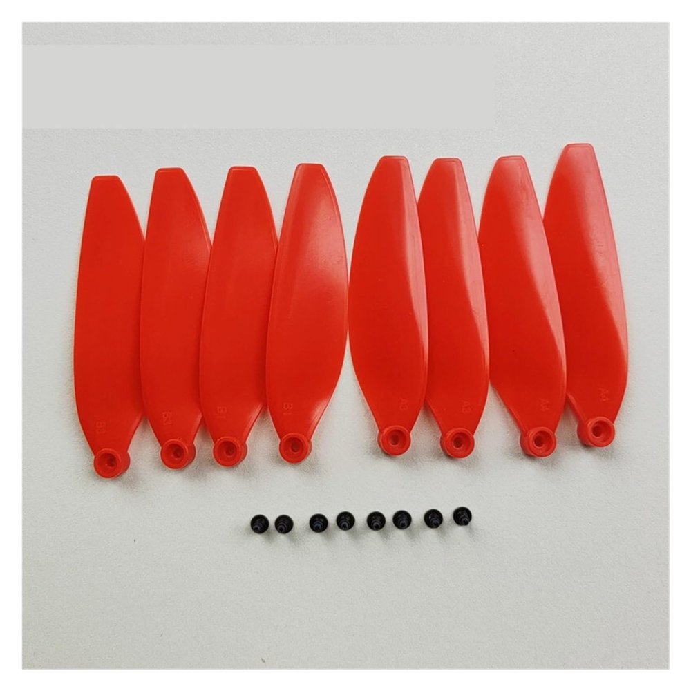 Fit for Apply to 70.7mm 8pcs SG907 Propellers Fans A B Blades RC Drone Qaucopter Spare Parts Blades Set Replacement Accessories(Red)