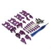DAIHAOUU Metal Upgrade Hydraulic Shock Steering Cup 7 Piece Set for WLtoys 144010 144001 144002 124016 124017 124018 124019 RC Car Parts(Purple) view 1