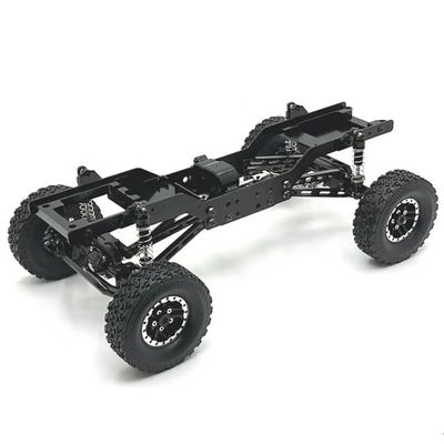 DAIHAOUU Metal Upgrade and Modification Front and Rear Door Bridge Frame Chassis for MN Model 1/12 MN78 RC Car Parts(Black)