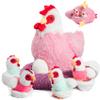 9 in 1 Chicken Stuffed Animal Set, Stuffed Chicken Toys for Kids Egg Laying Hen with Coop, Baby Chicks Plush Chickens and Eggs for Kids Valentines Christmas Birthday Easter Gifts Party Decor (Pink) view 1