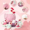9 in 1 Chicken Stuffed Animal Set, Stuffed Chicken Toys for Kids Egg Laying Hen with Coop, Baby Chicks Plush Chickens and Eggs for Kids Valentines Christmas Birthday Easter Gifts Party Decor (Pink) view 3