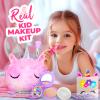 ULOVEME Kids Real Makeup Kit for Girls with Fluffy Purse - Real, Non Toxic, Washable Make Up Toy - Umicorn Toys Gift for 3 4 5 6 7 8 Years Old Girls Birthday view 2