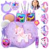 ULOVEME Kids Real Makeup Kit for Little Girls - Real, Non Toxic, Washable Make Up Toy - Umicorn Toys Gift for 3 4 5 6 7 8 9 10 12 Years Old Girls Birthday (Heart Shaped Purple Purse) view 1