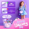 ULOVEME Kids Real Makeup Kit for Little Girls - Real, Non Toxic, Washable Make Up Toy - Umicorn Toys Gift for 3 4 5 6 7 8 9 10 12 Years Old Girls Birthday (Heart Shaped Purple Purse) view 2