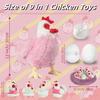 9 in 1 Valentines Chicken Stuffed Animal Set, Stuffed Chicken Plush Toy Zippered Egg Laying Hen with Baby Chicks Plush Chickens, Eggs and Coop Chicken Toys for Kids Girls Boys Birthday Gifts Decor view 2