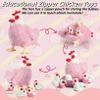9 in 1 Valentines Chicken Stuffed Animal Set, Stuffed Chicken Plush Toy Zippered Egg Laying Hen with Baby Chicks Plush Chickens, Eggs and Coop Chicken Toys for Kids Girls Boys Birthday Gifts Decor view 3