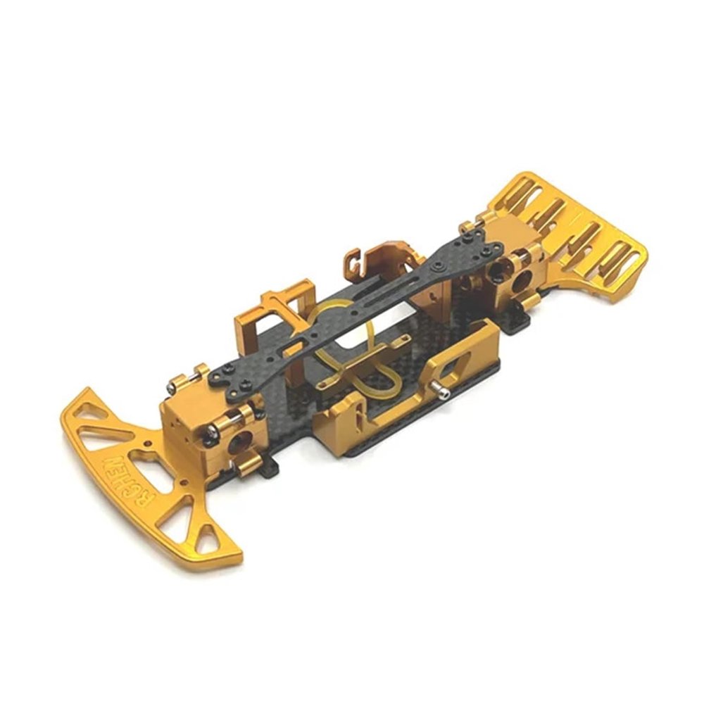 DAIHAOUU Used for WLtoys 1/28 284131 K969 K979 K989 K999 RC Car Parts Metal Upgrade Modified Frame Wheelbase 98mm-102mm(Yellow)