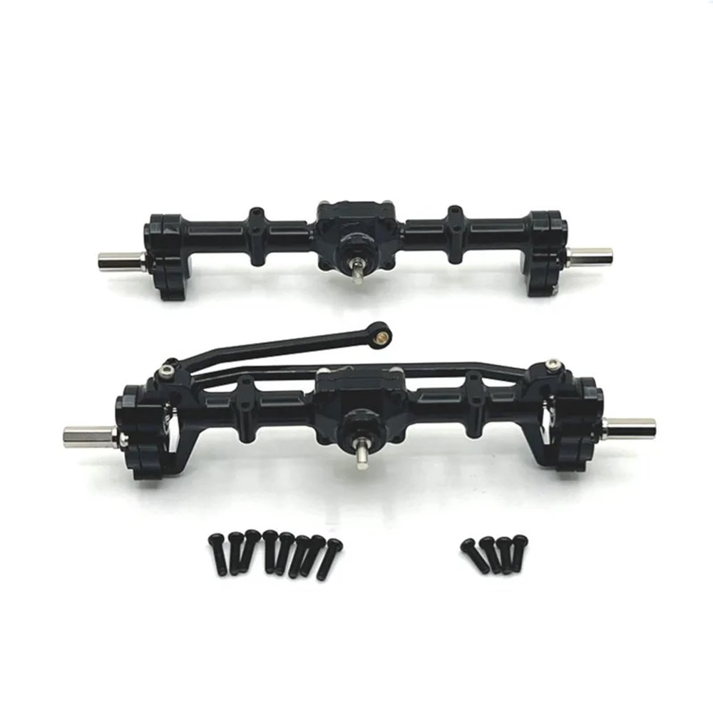 DAIHAOUU Used for MN Model 1/12 MN82 LC79 MN78 D90 D91 D96 New99S RC Car Parts Metal Upgraded Front and Rear Door Bridges(Black)