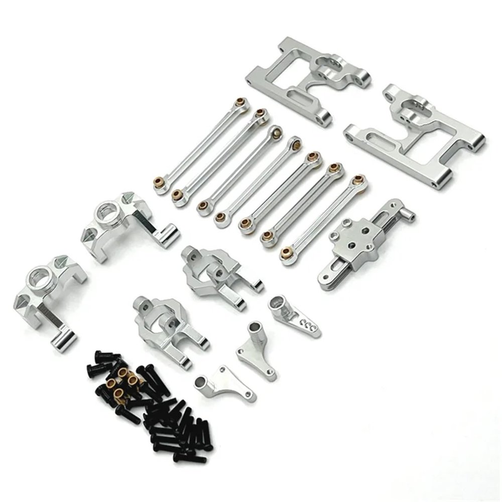 DAIHAOUU Used for WLtoys 1/12 124006 12427 12427 12428 RC Car Parts Metal Upgrade Kit(Silver)