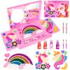 ULOVEME Kids Real Makeup Kit for Little Girls - Real, Non Toxic, Washable Make Up Toy - Umicorn Toys Gift for 3 4 5 6 7 8 9 10 12 Years Old Girls Birthday (Umicorn Makeup Palette) view 1