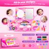 ULOVEME Kids Real Makeup Kit for Little Girls - Real, Non Toxic, Washable Make Up Toy - Umicorn Toys Gift for 3 4 5 6 7 8 9 10 12 Years Old Girls Birthday (Umicorn Makeup Palette) view 4