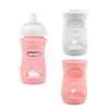 2 Pack Silicone Sleeves Compatible with Philips Avent Glass Baby Bottles 8 oz, to Prevent The Baby Bottles from Breaking, BPA-Free (White+Pink) view 1