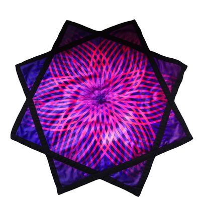 BVCY Flow Star Beginners Spinning Cloth Easy to Rotate Sided Print Juggling and Skill Toy Fingertip Rotating Flow Toy Dapo Star (Style-5)