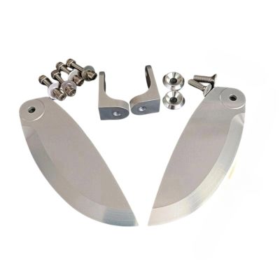2Pcs Aluminum Alloy Turn Fins, 72-95-112mm RC Boat Accessories for Racing O-Boats(72mm Pair)