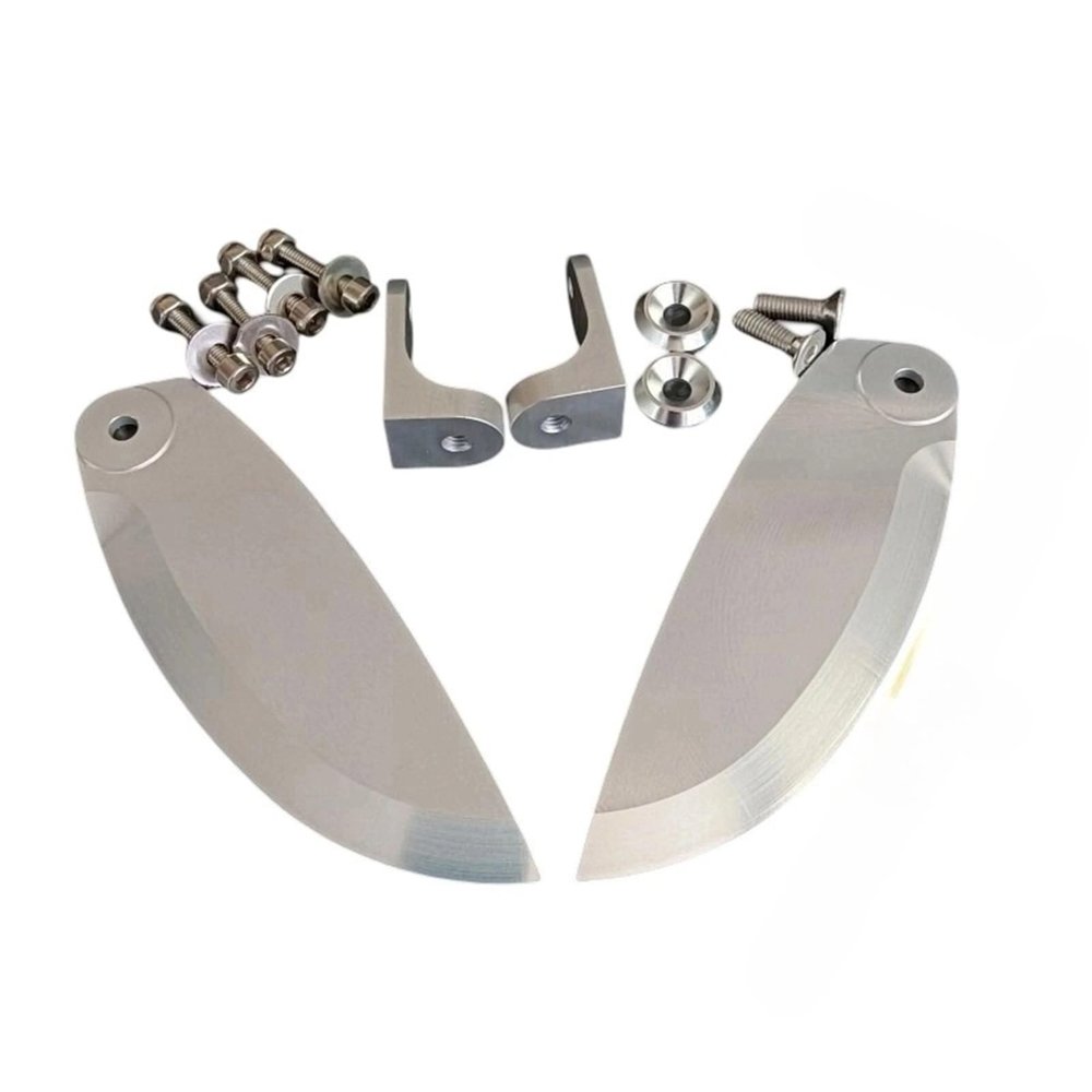 2Pcs Aluminum Alloy Turn Fins, 72-95-112mm RC Boat Accessories for Racing O-Boats(72mm Pair)