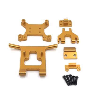 DAIHAOUU Metal Upgrade Front Bumper Shock Bracket for WLtoys 144010 144001 144002 124016 124017 124018 124019 RC Car Parts(Yellow)