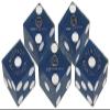 Authentic Lake Tahoe Reno Nevada Non-Vegas Casino Table-Played Craps Dice Set with Pouch, Full Stick of 5 Matching Serial Numbers (Henderson Green Valley Ranch - Blue Frosted) view 2