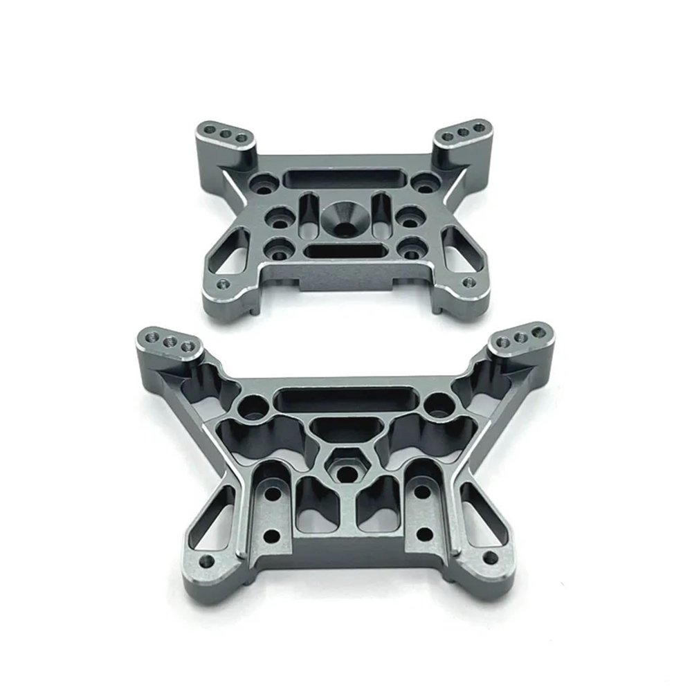 DAIHAOUU Used for MJX 1/10 10208 Monster RC Car Parts Metal Upgraded Front and Rear Suspension Bracket(Dark Grey)