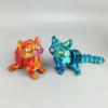 3D Printed Cat Toy Ornament Cartoon Cat Animal Full-Body Joints Movable Ornament Quirky Gift for Friends (Red Green Blue, 12cm/4.72in) view 4