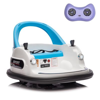 12V Kids Electric Bumper Car, Baby Bumper Car for Toddlers, 360 Spinning Riding Bumping Car with Remote Control, Music, LED Light, Ride on Toy Gift for Boys & Girls