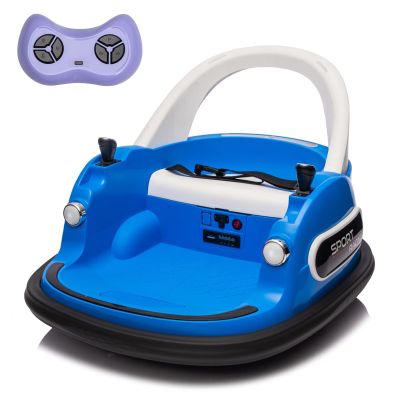 12V Electric Bumper Car for Toddlers Kids Ride on Toys, 360 Degree Spin Riding Bumping Car with Remote Control, Music, LED Light, Baby Bumper Car Gift for Boys & Girls
