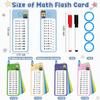 Anemeeoke 30Pack Multi Math Flash Cards, Multiplication Division Flashcard, with 2 Dry Erase Markers, 2 Rings, Educational Times Table Flashcards for Classroom Home view 2