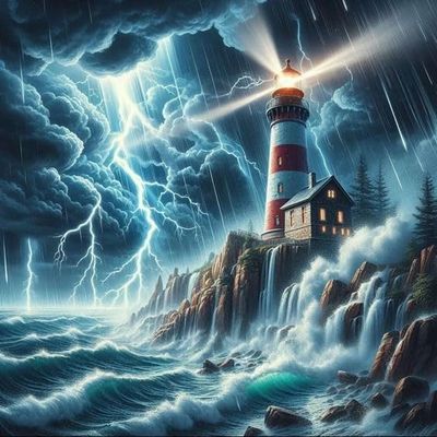1000pcs Puzzles for Adults,Beginners Relaxation Puzzles Gifts,Lighthouse in A Storm,Jigsaw Puzzles Set to Exercise Dexterity,Bathroom Decor,Room Decor