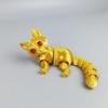 3D Printed Cat Toy Ornament Cartoon Cat Animal Full-Body Joints Movable Ornament Quirky Gift for Friends (Gold, 12cm/4.72in) view 1