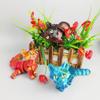 3D Printed Cat Toy Ornament Cartoon Cat Animal Full-Body Joints Movable Ornament Quirky Gift for Friends (Gold, 12cm/4.72in) view 3