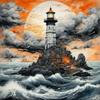 1000pcs Puzzles for Adults,Beginners Relaxation Puzzles Gifts,Lighthouse in A Storm,Jigsaw Puzzles Set to Exercise Dexterity,Bathroom Decor,Room Decor view 1