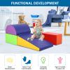 BORGEBY 5 PCS Baby Foam Climbing Blocks for Toddlers, Foam Play Gym Baby Climbing Blocks Climbing Toys for Toddlers 1-3 Inside, Foam Play Set for Children Development & Indoor Active Play (Cream) view 3