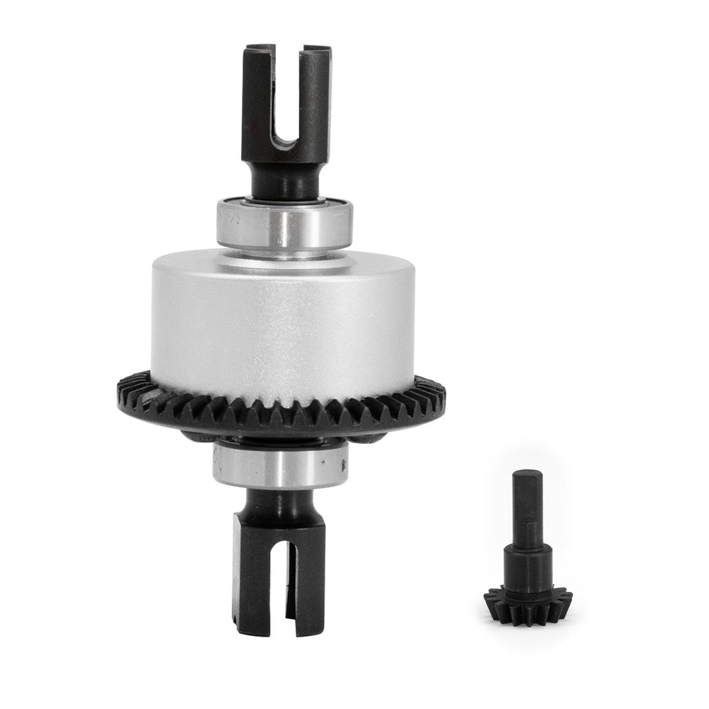 Alloy Steel 42T+15T Differential Diff RC Upgraded Parts for ARRMA 1/7 Infraction, Limitless, Infraction V2, 1/8 Typhon 6S, 1/10 SENTON 6S RC Car, Silver