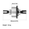Alloy Steel 42T+15T Differential Diff RC Upgraded Parts for ARRMA 1/7 Infraction, Limitless, Infraction V2, 1/8 Typhon 6S, 1/10 SENTON 6S RC Car, Silver view 2