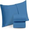 100% Egyptian Cotton Zipper Closure Toddler Pillowcases for 12 x 16 Inches Pillow, 2 Pack Kids Pillow Case for Sleeping (Mediterranean Blue) view 1
