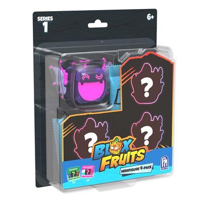 Blox Fruits - Mystery Fruit Minifigure 4-Pack (1.5" Tall, Series 1) [Includes DLC]