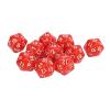 10PCS Polyhedral Dice Set, Plastic Clear Numbers 20 Sided Dice for Role Playing Table Games (Red view 1