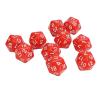 10PCS Polyhedral Dice Set, Plastic Clear Numbers 20 Sided Dice for Role Playing Table Games (Red view 2