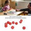 10PCS Polyhedral Dice Set, Plastic Clear Numbers 20 Sided Dice for Role Playing Table Games (Red view 4