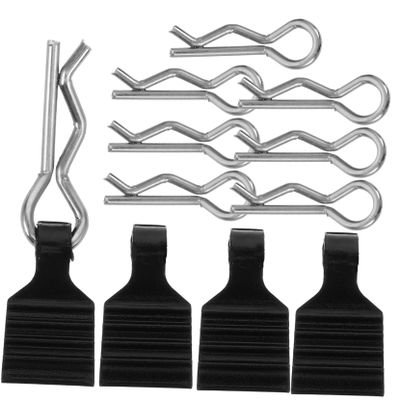 Tofficu 4pcs Rc Car Body Clips Aluminum Loss Pins for Secure Scale Shell Replacement Effortless Installation and Quick Swaps Black