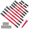 8pcs Metal Push Rod Toe Links Turnbuckle 5319X 5338R Upgrades Part for 1/10 E-Revo 2.0 Revo Summit RC Car (Red) view 4