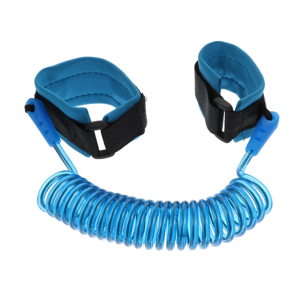 IWOWHERO 2m Anti-Lost Wrist Link Harness for Boy Girl Comfortable Safety Leash for Toddlers Flexible Boy Girl Wrist Link for Crowded Places Blue Design for Enhanced Exploration