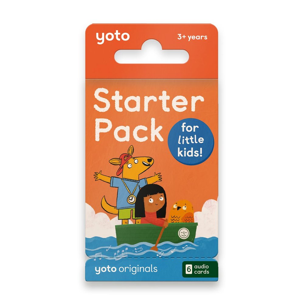 Yoto Starter Pack for Little Kids  6 Kids Audio Cards for Use with Player & Mini Allin1 Audio Device, Educational ScreenFree Listening with Fun Stories for Learning & Interactive Quizzes, Ages 3+