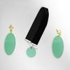 JCvCX Momo Ayase Cosplay Ear Clips Green Circular Earrings Choker Cloth Necklace Adult Unisex for Party Halloween Cosplay Comic Convetion view 4