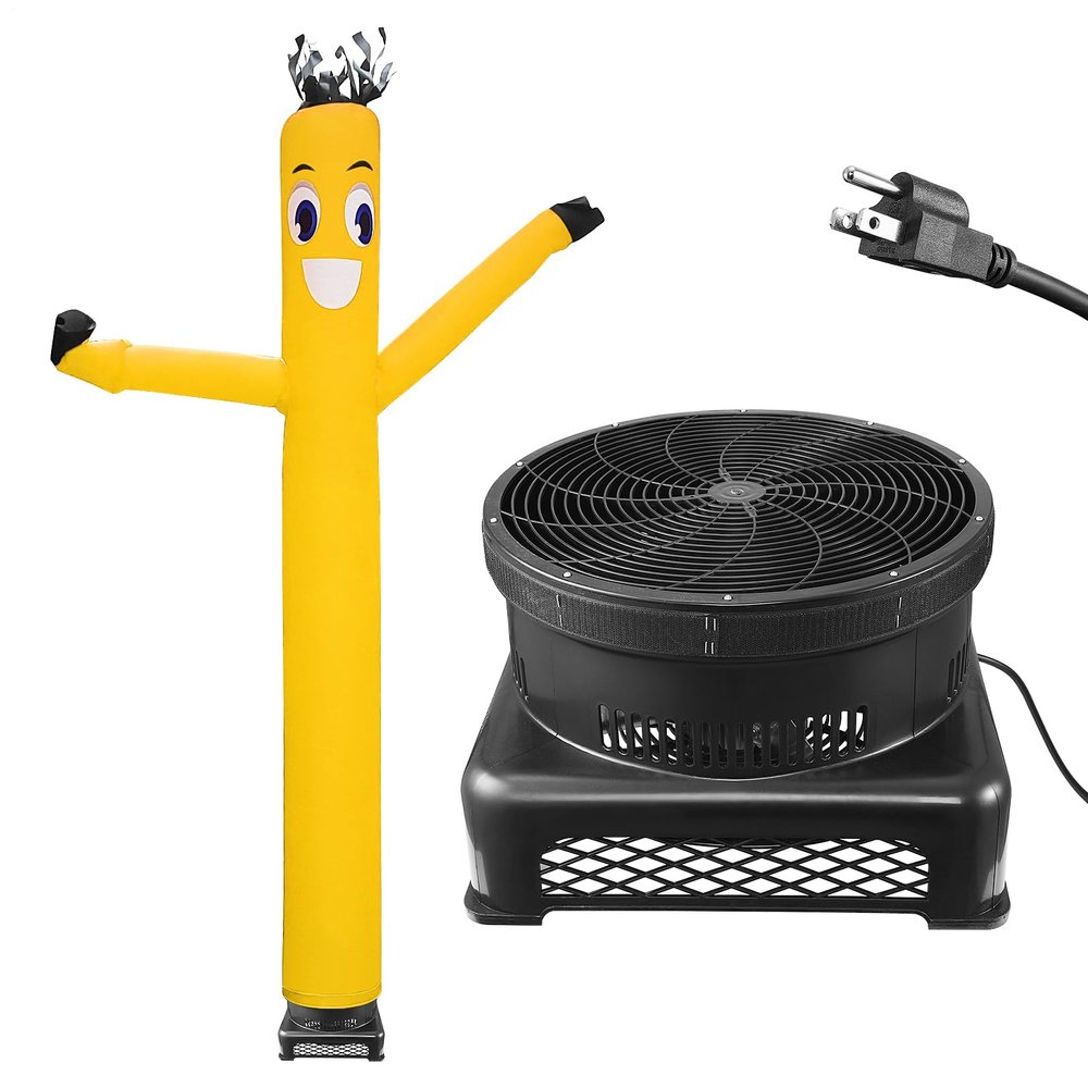 20 Ft Tall Inflatable Tube Man, Air Powered Waving Puppet with Included Air Blower Motor