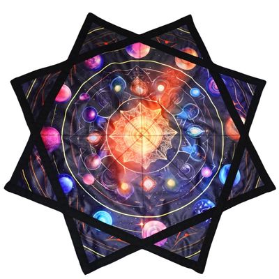Flow Star Flow Toy Flow Star Beginners Spinning Cloth Easy to Rotate Sided Print Double Stitched Dapo Star Planet Meditation (Style-16)